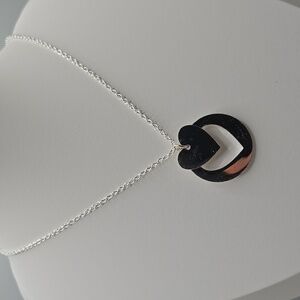 ✨2/$10✨ Silver Shape of My Heart Cutout Gift Pendant 20''